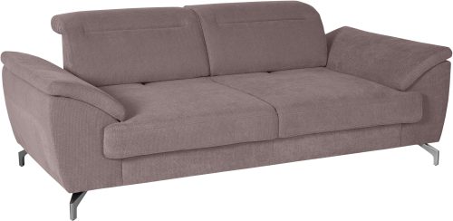 SIT&MORE, sit&more 2,5-Sitzer, 12 cm Fusshöhe, inklusive Sitztiefenverstellung, wahlweise Kopfteilverstellung, wahlweise in 2 unterschiedlichen Fussfarben