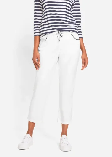 bonprix, bonprix 7/8-Hose, Papertouch mit Bequembundweiß 44Damen