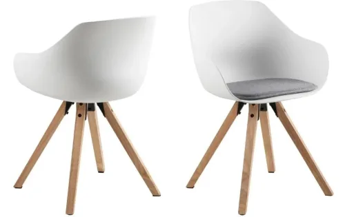 mutoni, mutoni - Esszimmerstuhl Rita hellgrau weiss, One Size