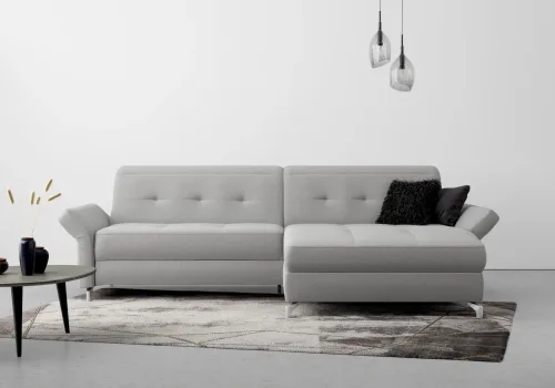 home affaire, Home affaire Ecksofa "Maredo L-Form" Federkern, wahlweise auch mit Kopfteil- und Armlehnverstellung