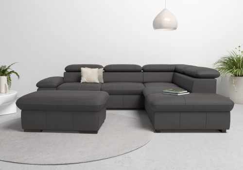 HOME AFFAIRE, Home affaire Ecksofa »Alberto«, mit Ottomane, inkl. Kopfteilverstellung, wahlweise mit Bettfunktion