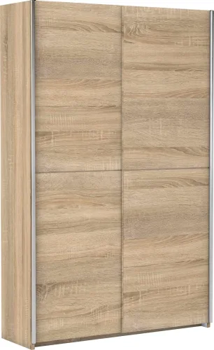 Schlafkontor, Schlafkontor Schwebetürenschrank "Heimo/Fast Schrank Kleiderschrank Garderobe" geringe Tiefe, ausziehbarer Kleiderstange, Garderobenschrank, 6 Böden