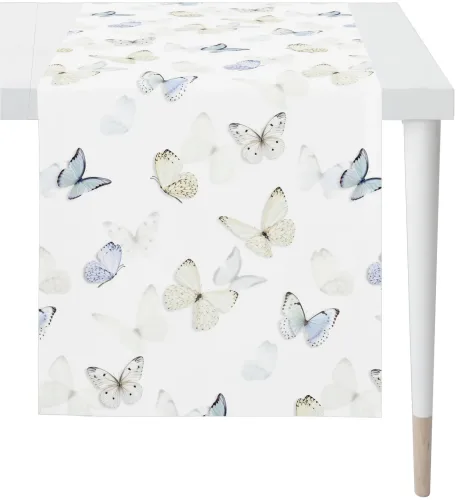 Apelt, Apelt Läufer Papillon Hellblau B: 50 cm Blau | Schubiger Möbel