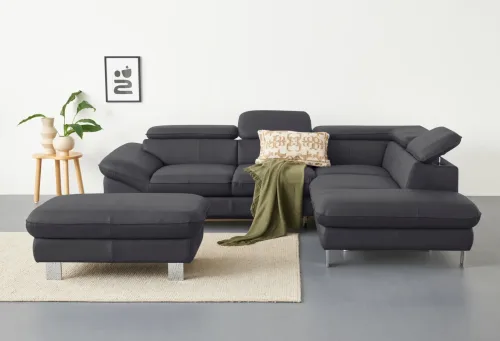 Cotta, COTTA Ecksofa Kopfteilverstellung, optional Bettfunktion & Bettkasten