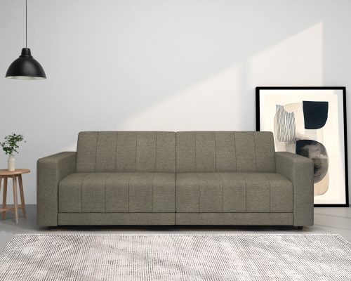 Dorel Home, Dorel Home 3-Sitzer »Allie II Schlafsofa 225 cm«, Bett-Funktion (108/190cm), Rückenlehne 2-teilig, mit Steppung