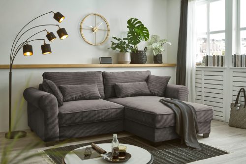 ED EXCITING DESIGN, ED EXCITING DESIGN Ecksofa »Angelina«, mit Bettfunktion und Bettkasten, sowie Rücken-, Nieren- und Zierkissen