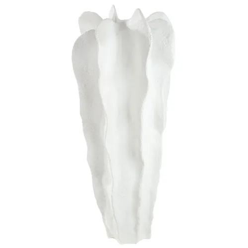 Gilde, Gilde Vase Wavey Kunstharz Weiss H: 92 cm  | Schubiger Möbel