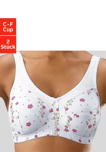 Petite Fleur By Lascana, petite fleur by Lascana Entlastungs-BH Packung, ohne Bügel, mit breiteren Trägern– ideal für grosse Grössen