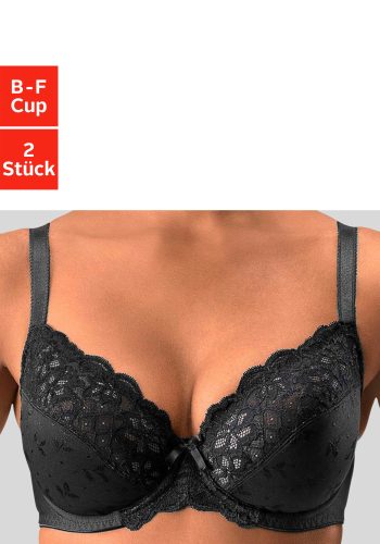 Petite Fleur, petite fleur Bügel-BH Packung, mit elastischer Spitze, Dessous – ideal für grosse Grössen