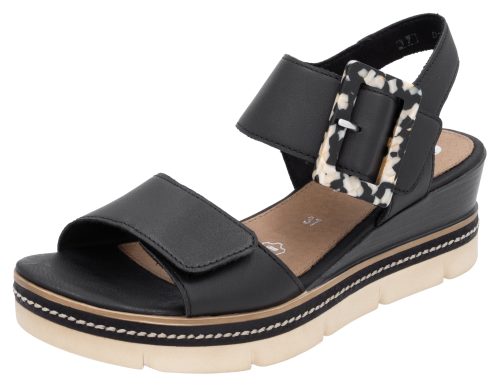 Remonte, Remonte Keilsandalette "Elisabeth Hurley-Collection" Keilabsatz, Riemensandale, Sommerschuh, auffällige Zierschnalle