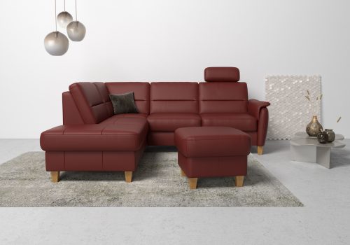 HOME AFFAIRE, Home affaire Ecksofa »Palmera«, Federkern, wahlweise mit Bettfunktion und mit/ohne Stauraum