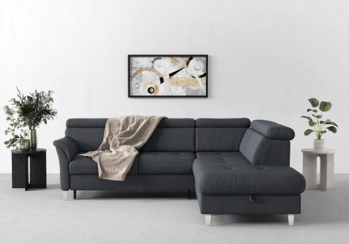 SIT&MORE, sit&more Ecksofa, inklusive Kopfteilverstellung, wahlweise mit Bettfunktion und Bettkasten