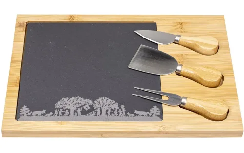 Kadastar, Kadastar - Käsemesser-Set, 22 x 30 cm, Hellbraun