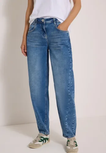 cecil, High Waist Barrel Leg Jeans im Loose Fit