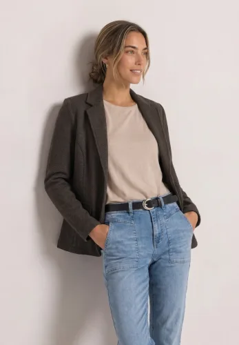 Street One, Basic Blazer mit Reverskragen und Dessin