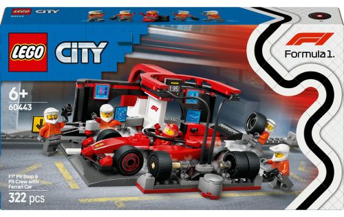 60443 City F1 Boxenstopp mit Boxencrew und Ferrari Flitzer, Konstruktionsspielzeug