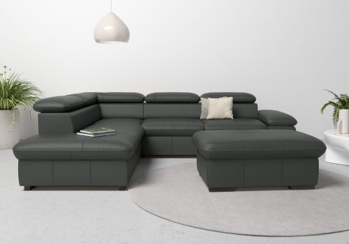 HOME AFFAIRE, Home affaire Ecksofa »Alberto«, mit Ottomane, inkl. Kopfteilverstellung, wahlweise mit Bettfunktion