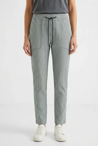 cecil, Slim Leg Hose in Seersucker Qualität
