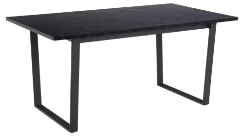 mutoni, mutoni - Esstisch Chicco Melamin Print Marmor Schwarz 160x90x74cm, 90x160 cm