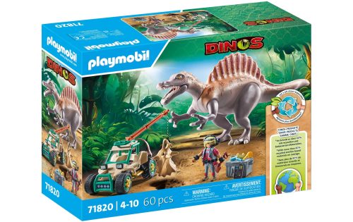 PLAYMOBIL, Playmobil® Spielbausteine »Dinos Spinosaurus-Angriff auf Dino-Ausgrabung 71820«, (60 St.)