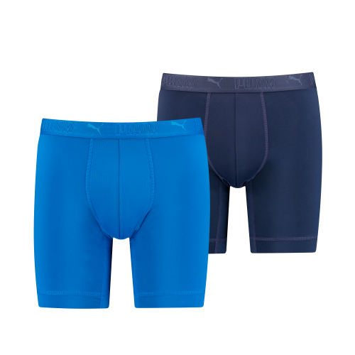 PUMA Boxershorts »PUMA MEN SPORT MICROFIBER LONG BOXERS 2P«, (Packung, 2er Pack), mit Logo-Bund
