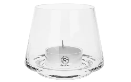 Glasi Hergiswil, Glasi Hergiswil Windlicht "Fiamma 13 cm, Transparent"