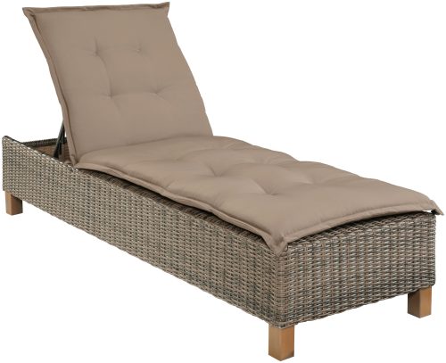 Merxx, MERXX Gartenliege »Toskana«, Polyrattan/Akazie