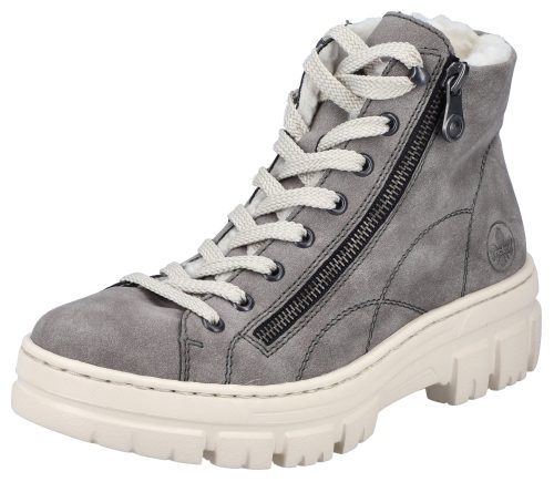 Rieker Damen Schnürschuh Grau