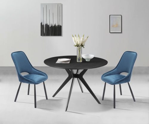 Home affaire Esszimmerstuhl »Menonri«, (Set), Veloursstoff, gepolsterte Rückenlehne und Sitzfläche