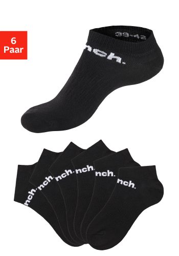 Bench., Bench. Sneakersocken, (6 Paar), mit klassischem Logoschriftzug