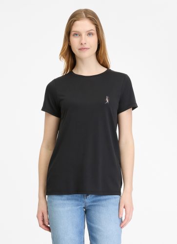 Ragwear Kurzarmshirt "ADORI C" mit lustiger Katzen-Stickerei auf der Brust