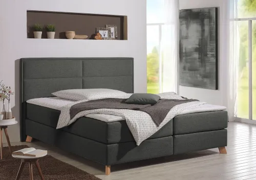home affaire, Home affaire Boxspringbett "Caria" in 5 Breiten, 3 Matratzen-Ausführungen, 2 Härtegraden, Topper