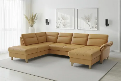 Sit & More, sit&more Wohnlandschaft "Pamela, U-Form, B: 292 cm, Leder"