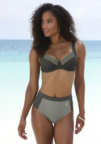 Lascana, LASCANA Bügel-Bikini-Top "Yuna" mit kontrastfarbenen Einsätzen