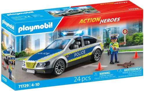 PLAYMOBIL, Playmobil® Spielbausteine »Action Heroes Polizei Streifenwagen 71729«, (24 St.)