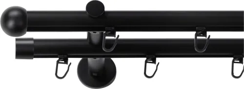 SN DECO GROUP Gardinenstange Ø 19 mm 2 läufig-läufig Fixmass;kürzbar