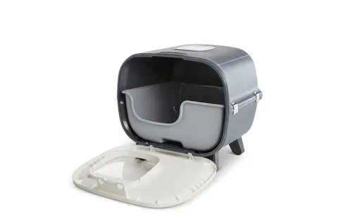 Savic, Savic Katzentoilette Mira - Starterset: Toilette anthrazit/weiss + 2 Filter