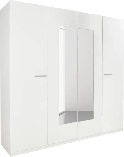 Rauch, rauch Drehtürenschrank "Kleiderschrank Schrank Garderobe Wäscheschrank Schlafzimmer BORBA" Breite/Höhe/Tiefe: 225/210/54 cm, optional mit Absetzung in Graumetallic MADE IN GERMANY