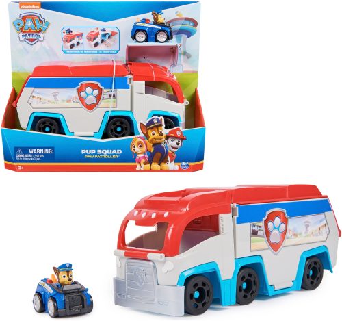 Spin Master, Paw Patrol - Pup Squad Patroller mit Chase-Spielzeugauto, Spielfahrzeug