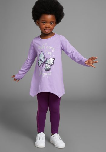 KIDSWORLD Longshirt & Leggings »für kleine Mädchen«, mit Glitzerdetails
