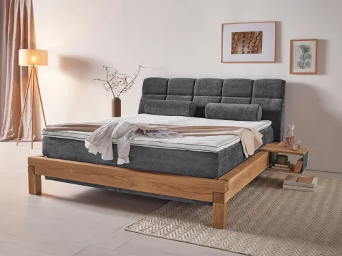 home affaire, Home affaire Boxspringbett "Villads" Liegefläche: 180/200 cm, Inside-Boxspring-Unterbau, recycelte Stoffe