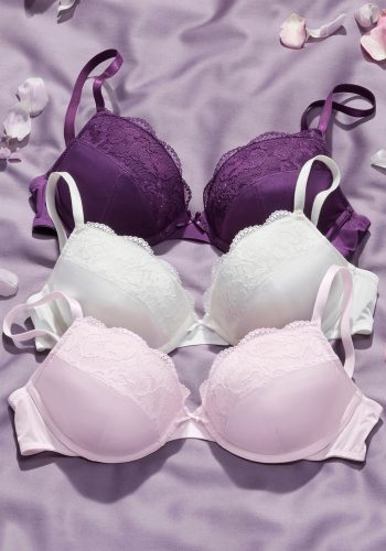 Petite Fleur, petite fleur Push-up-BH Packung, 3 Stück, mit Bügel & herausnehmbaren Kissen