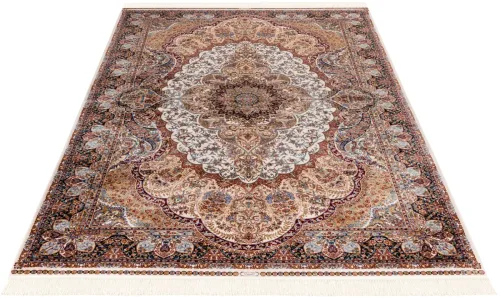 Obsession, Obsession Teppich "My Babylon of Obsession 302" rechteckig 8 mm Höhe Kurzflor, Orient-Optik, mit Fransen, besonders hohe Knotendichte