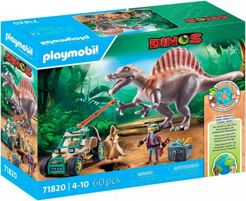 PLAYMOBIL, Playmobil® Spielbausteine »Dinos Spinosaurus-Angriff auf Dino-Ausgrabung 71820«, (60 St.)
