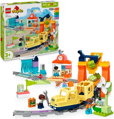LEGO, 10428 DUPLO Town Große interaktive Eisenbahn, Konstruktionsspielzeug