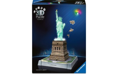 Ravensburger 3D-Puzzle »Iconics Statue of Liberty w. Light« 3D-Effekt