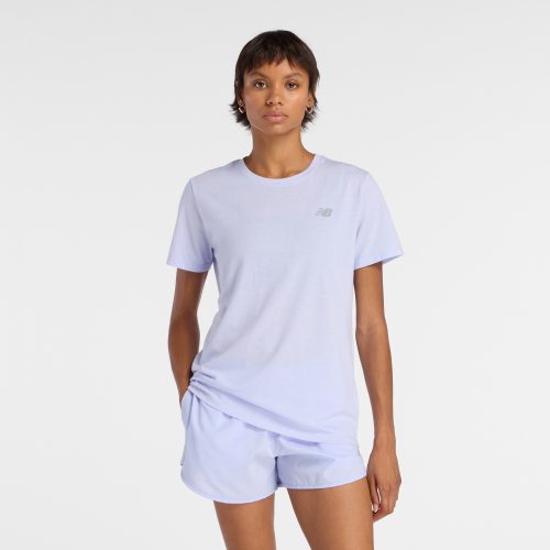 New Balance W Sport Essentials Heathertech T-Shirt  Damen, violett, Grösse: L