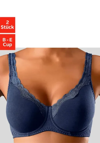 Petite Fleur, petite fleur Bügel-BH Packung, aus Baumwolle mit breiteren Trägern – auch ideal für grosse Grössen