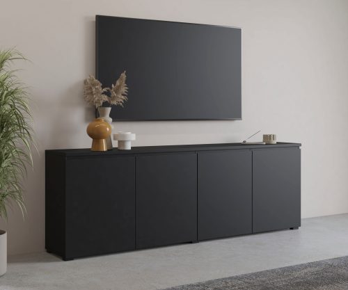 GOODproduct, GOODproduct Sideboard "Modo, Breite 200 cm, moderne grifflose Kommode 4Türen" Anrichte mit viel Stauraum, Einlegeböden verstellbar