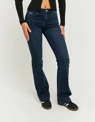 Tally Weijl, Tally Weijl Bootcut-Jeans "SPADEBOOTY" Baumwollmischung, Mid Waist